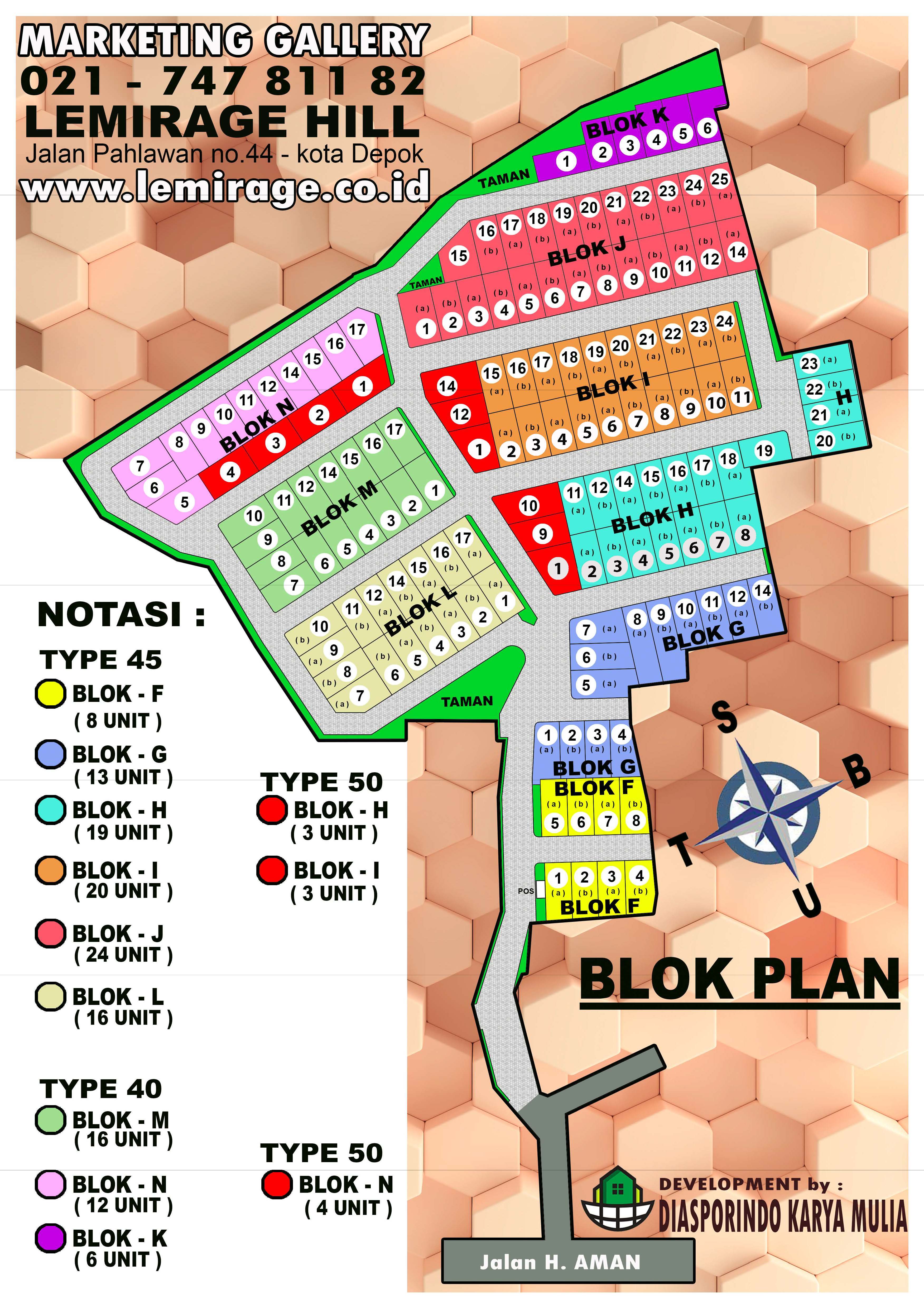 Bird's-eye view of a modern stylish housing community with green landscaping and cars parked on the street