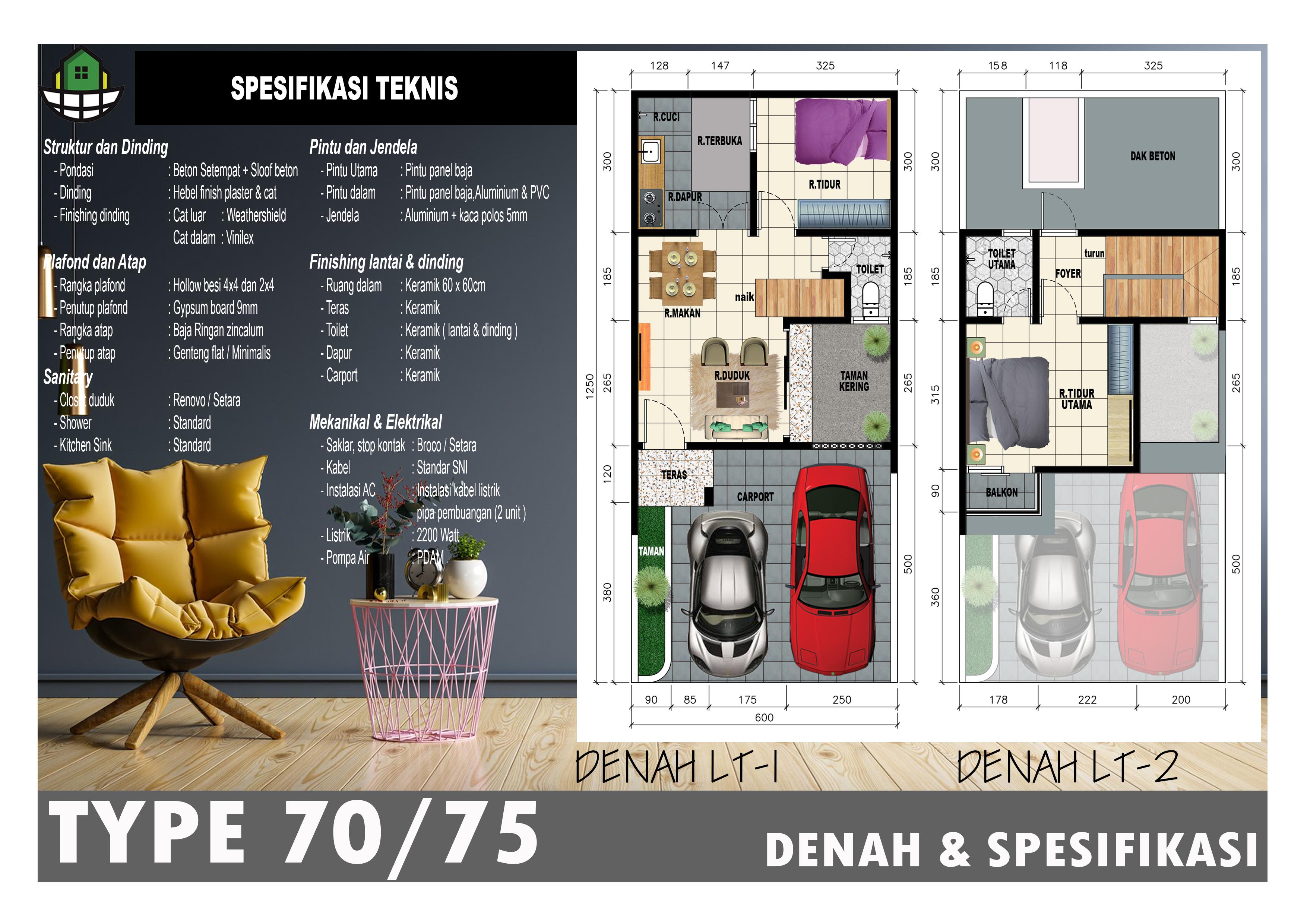 Bird's-eye view of a modern stylish housing community with green landscaping and cars parked on the street